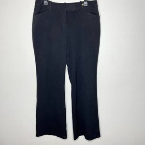 Calvin Klein Dress Pants 12 Black High Waist Bootcut Business Flat Front Trouser